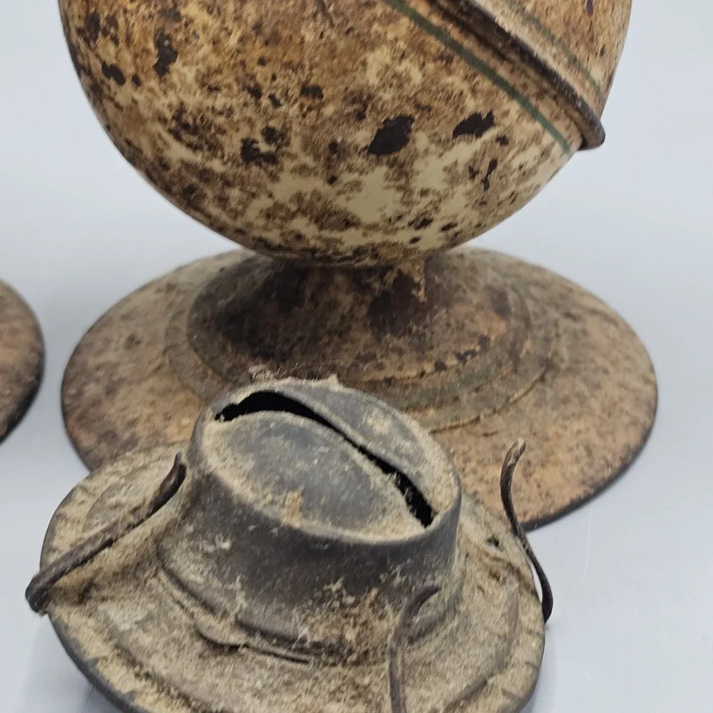 Vintage Antique? Metal Saturn Oil Lamp Art Deco 20s Parts/Repair Industrial Rare